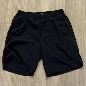 Black Athletic shorts with built in compression underwear